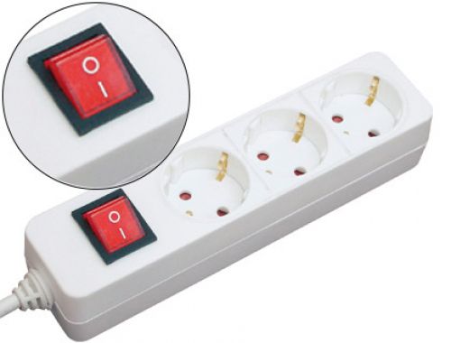 Extensao 3 tomadas mediarange branca com interruptor comprimento cabo 1,4m , Mediarange , 75668 , 4260283117390